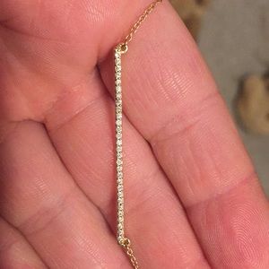 14k bar necklace